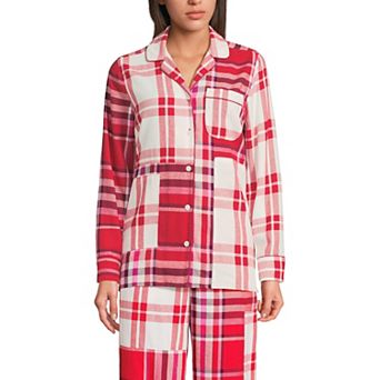 Women's Lands' End Long Sleeve Flannel Pajama Top