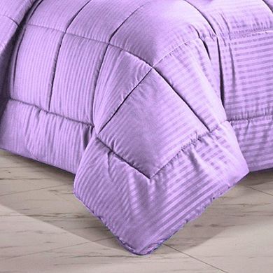 Embossed Stripe 8 Pieces Bed in A Bag Comforter Set