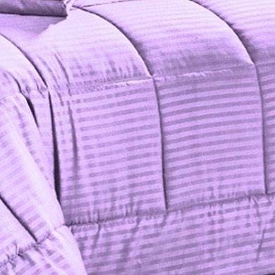 Embossed Stripe 8 Pieces Bed in A Bag Comforter Set