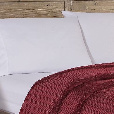 Chevron Plush 100% Polyester Blanket King Stylish Soft All Seasons