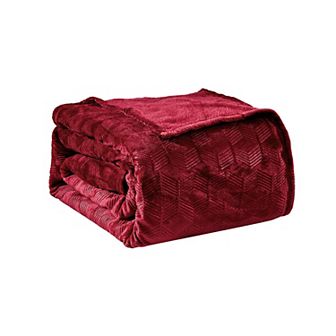 Amrani Embossed Microplush Blanket King Soft All Seasons - New