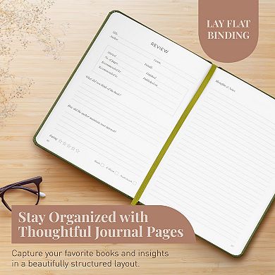 Rileys & Co Green Reading Journal Review Log Tracker