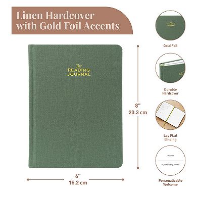 Rileys & Co Green Reading Journal Review Log Tracker