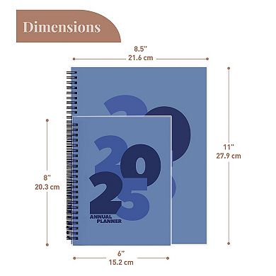 Rileys & Co 2025 Chunky Planner Blue 6x8in Weekly