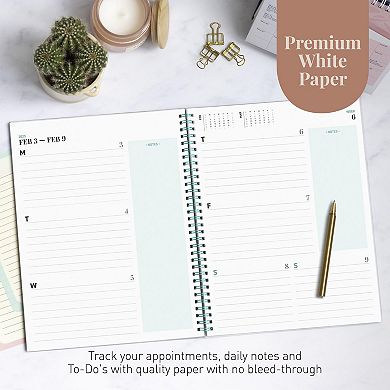 Rileys & Co 2025 Deco Planner Teal 8.5x11in Weekly Monthly