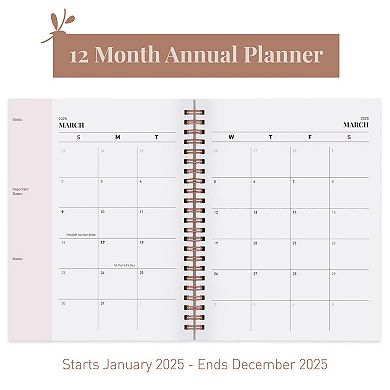 Rileys & Co 2025 Classic Planner Pink 6x8in Weekly