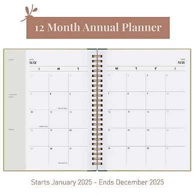 Rileys & Co 2025 Simple Planner Green 6x8in Weekly