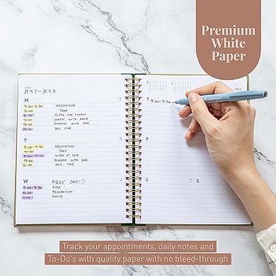 Rileys & Co 2025 Simple Planner Green 6x8in Weekly