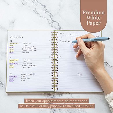 Rileys & Co 2025 Serif Planner Green 6x8in Weekly