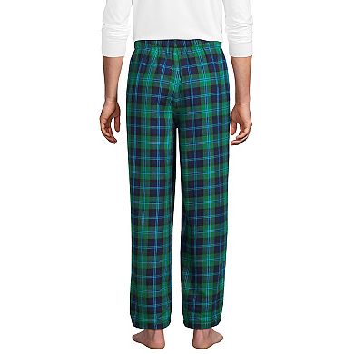 Big & Tall Lands' End Sherpa Lined Flannel Pajama Pants
