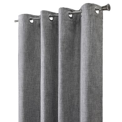 100% Polyester Duo Reversible Tone Textured Blackout Grommet Curtain Panel