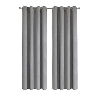 100% Polyester Duo Reversible Tone Textured Blackout Grommet Curtain Panel