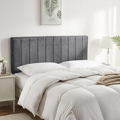 Nestl Green Tea Memory Foam Mattress with Upholstered Channel Stitched Headboard