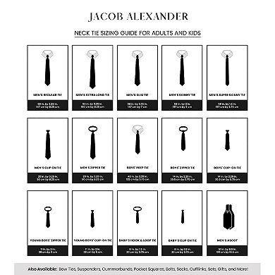 Jacob Alexander Infant & Toddler 8" Solid Pre-Tied Hook-and-Loop Necktie