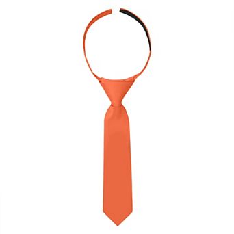 Jacob Alexander Infant & Toddler 8" Solid Pre-Tied Hook-and-Loop Necktie