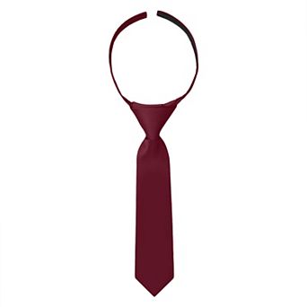 Jacob Alexander Infant & Toddler 8" Solid Pre-Tied Hook-and-Loop Necktie