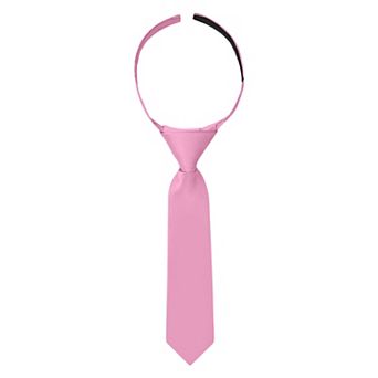 Jacob Alexander Infant & Toddler 8" Solid Pre-Tied Hook-and-Loop Necktie