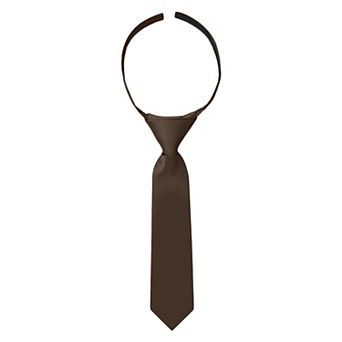 Jacob Alexander Infant & Toddler 8" Solid Pre-Tied Hook-and-Loop Necktie