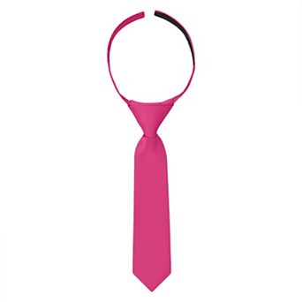 Jacob Alexander Infant & Toddler 8" Solid Pre-Tied Hook-and-Loop Necktie
