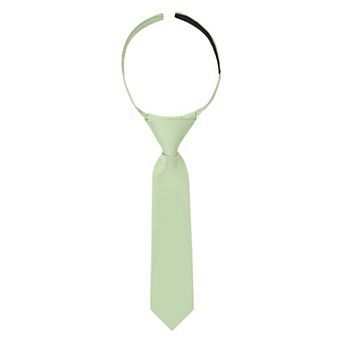 Jacob Alexander Infant & Toddler 8" Solid Pre-Tied Hook-and-Loop Necktie