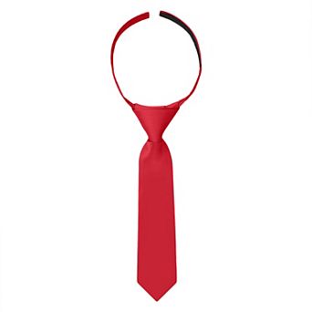 Jacob Alexander Infant & Toddler 8" Solid Pre-Tied Hook-and-Loop Necktie