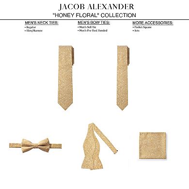 Jacob Alexander Men's Floral Cotton Pocket Square