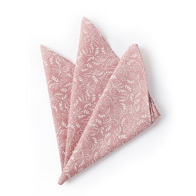 Jacob Alexander Men's Floral Cotton Pocket Square