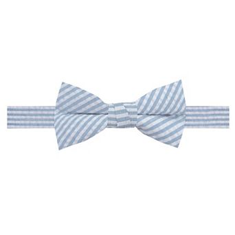 Jacob Alexander Boys' Seersucker Striped Pre-Tied Bow Tie Adjustable