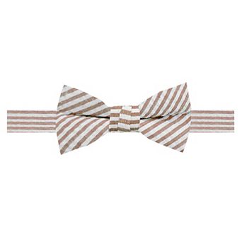 Jacob Alexander Boys' Seersucker Striped Pre-Tied Bow Tie Adjustable