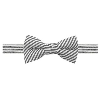 Jacob Alexander Boys' Seersucker Striped Pre-Tied Bow Tie Adjustable