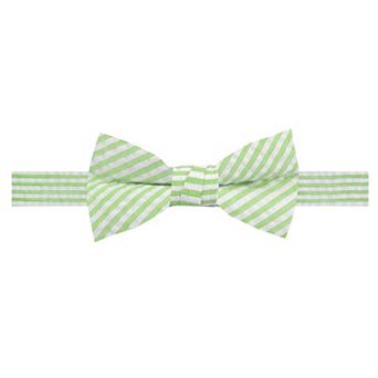 Jacob Alexander Boys' Seersucker Striped Pre-Tied Bow Tie Adjustable