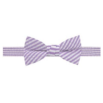 Jacob Alexander Boys' Seersucker Striped Pre-Tied Bow Tie Adjustable