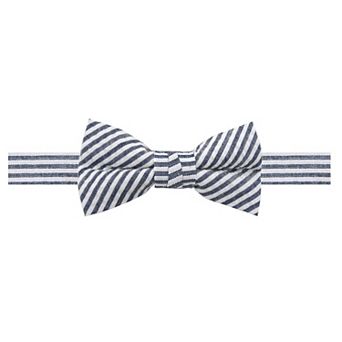 Jacob Alexander Boys' Seersucker Striped Pre-Tied Bow Tie Adjustable