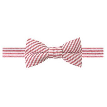 Jacob Alexander Boys' Seersucker Striped Pre-Tied Bow Tie Adjustable