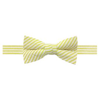 Jacob Alexander Boys' Seersucker Striped Pre-Tied Bow Tie Adjustable