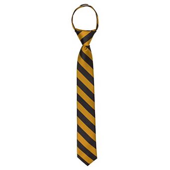 Jacob Alexander Boys' 14" College Stripe Pre-Tied Zipper Necktie