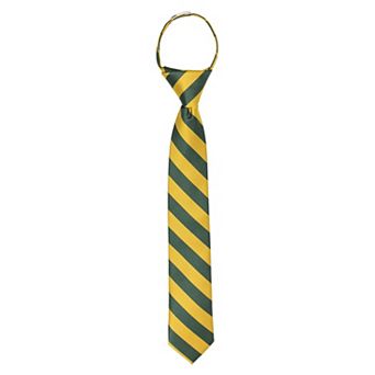 Jacob Alexander Boys' 14" College Stripe Pre-Tied Zipper Necktie