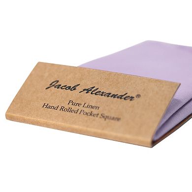 Jacob Alexander Linen Handrolled Pocket Square 15" x 15"