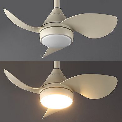 Albini 22" 6-Speed Metal Mobile-App/Remote-Controlled Dimmable Smart Integrated LED Ceiling Fan