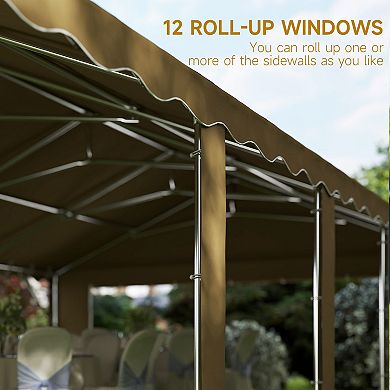 Outsunny 20ft x 40' Large Party Tent with Removable Window Sidewalls