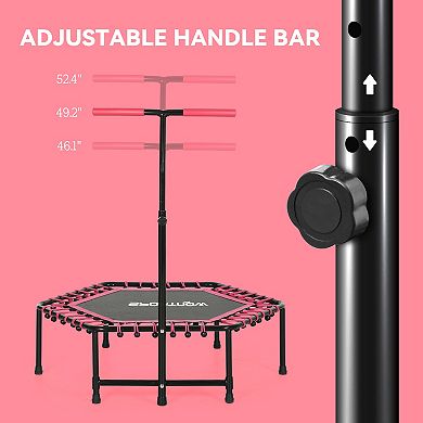Soozier 45inch Rebounder Trampoline with LED Light & Adjustable Handle