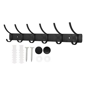 1 pc Coat Rack Wall Mount, Hat Rack with 6 Hook for Wall, Towel Hooks for Bathrooms
