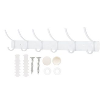 1 pc Coat Rack Wall Mount, Hat Rack with 6 Hook for Wall, Towel Hooks for Bathrooms