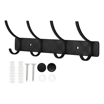 1 pc Coat Rack Wall Mount, Hat Rack with 4 Hook for Wall, Towel Hooks for Bathrooms