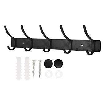 1 pc Coat Rack Wall Mount, Hat Rack with 5 Hook for Wall, Towel Hooks for Bathrooms