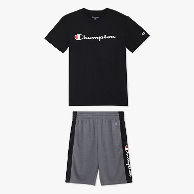 Boys 8-20 Champion® 2-Piece Core Signature Graphic Tee & Mesh Shorts Set