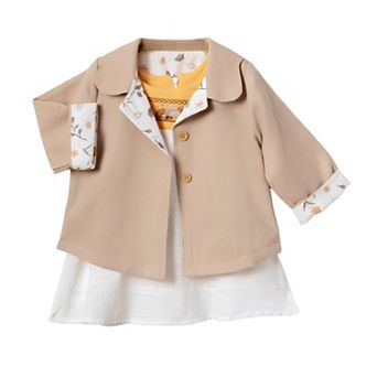 Little Girls' Sundress and Jacket Set - 2 pc Adorable Outfit, Perfect for Summer and Fall