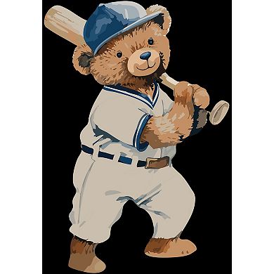 The Juniper Shop Watercolor Baseball Bear Toddler Tank