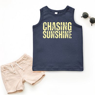 The Juniper Shop Chasing Sunshine Block Distressed Toddler Tank