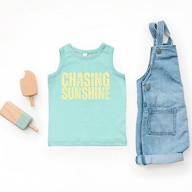 The Juniper Shop Chasing Sunshine Block Distressed Toddler Tank